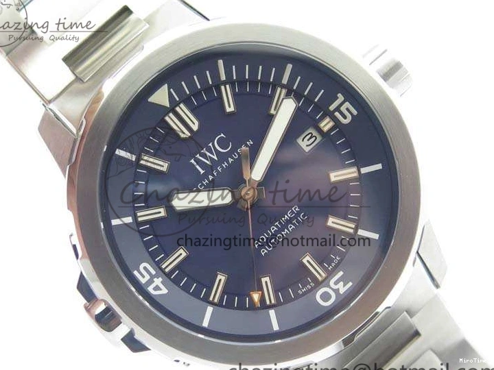 MIROTIME 0329 EasyMatch Aquatimer Automatic IW329004 V6F 1:1 Best Edition Blue Dial On SS Bracelet MIYOTA 7224